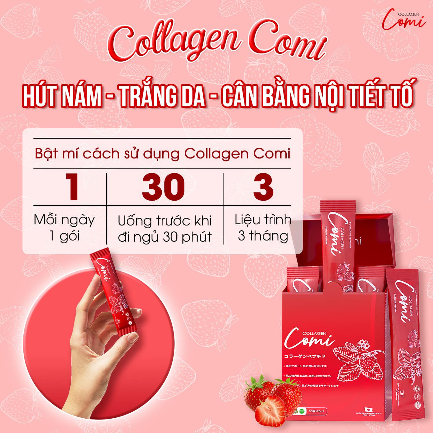 MUA SỈ NƯỚC UỐNG COLLAGEN COMI HÚT NÁM TRẮNG DA CHÍNH HÃNG