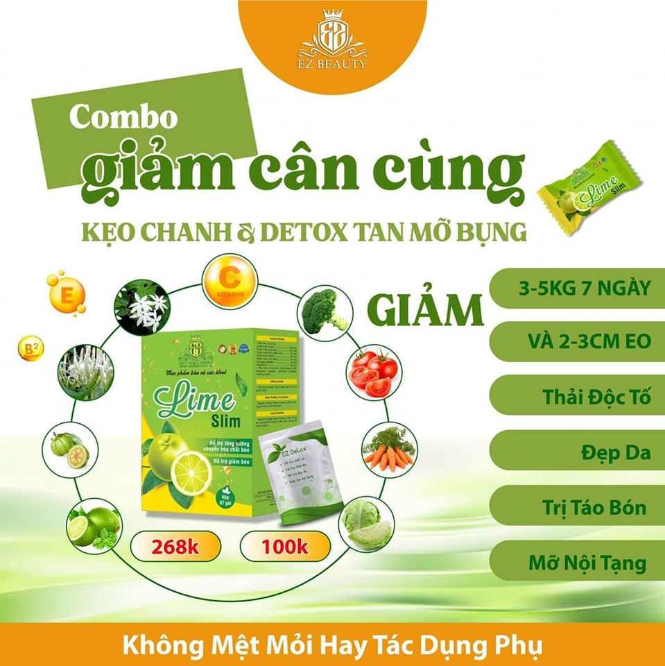 KẸO DẺO CHANH GIẢM CÂN LIME SLIM