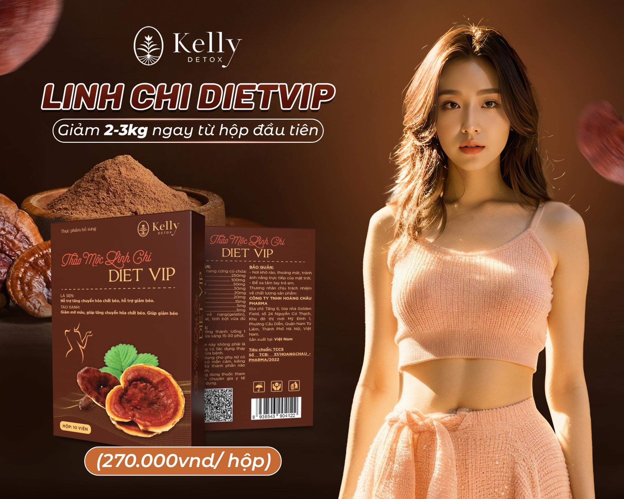 GIẢM CÂN THẢO MỘC LINH CHI DIET VIP KELLY