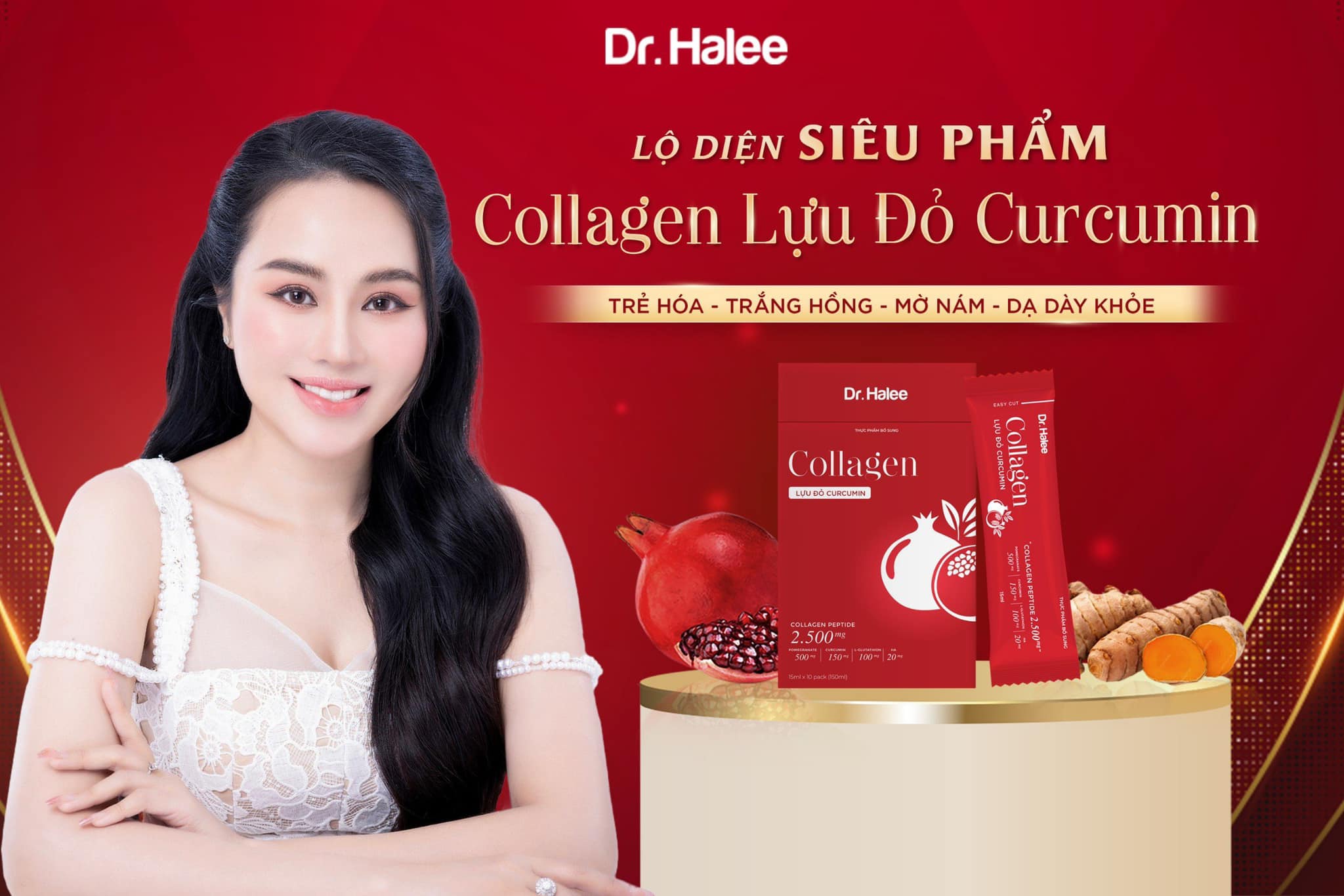COLLAGEN LỰU ĐỎ CURCUMIN DR HALEE