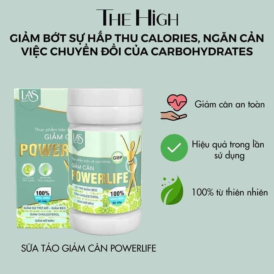 SỮA TẢO GIẢM CÂN POWERLIFE LAS BEAUTY