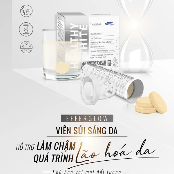 VIÊN SỦI TRẮNG DA COSMEHEAL HEALTHY WHITE EFFERGLOW HÀN QUỐC