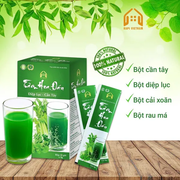 DIỆP LỤC CẦN TÂY TÂM HOA ĐÁN