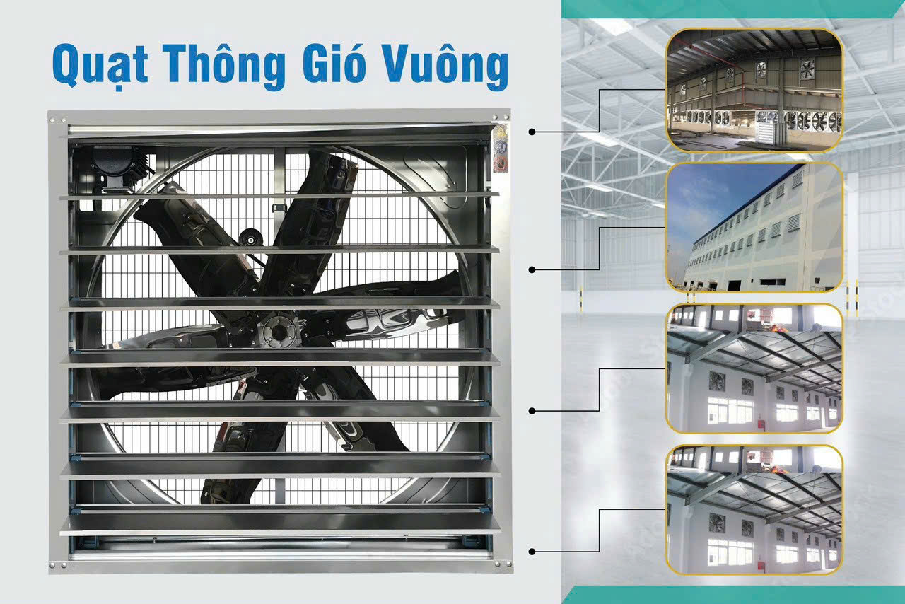 QUẠT HÚT VUÔNG 900x900 QUẠT HÚT VUÔNG 900x900