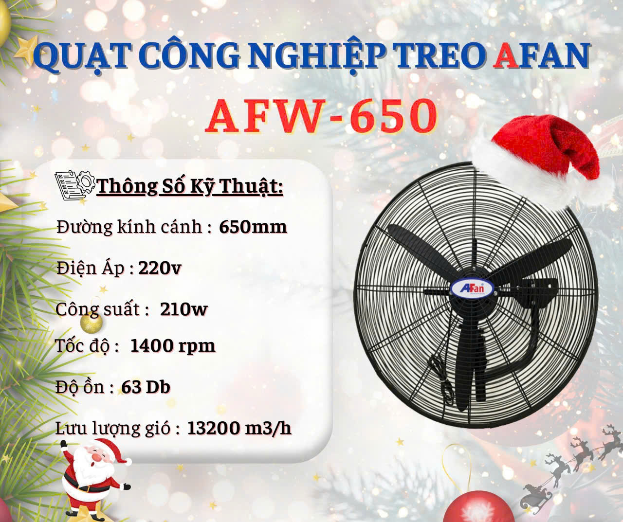 QUẠT TREO CÔNG NGHIỆP AFAN 650 QUẠT TREO CÔNG NGHIỆP AFAN 650