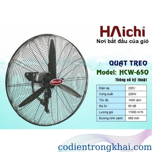 Quạt treo tường công nghiệp Haichi 650