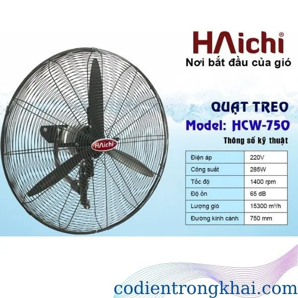 Quạt treo tường công nghiệp Haichi 750