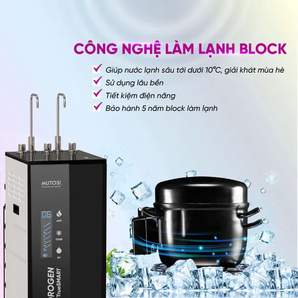 Máy lọc nước Ion Kiềm Hydrogen Nóng Lạnh Nguội Truesmart MP-TS1028H