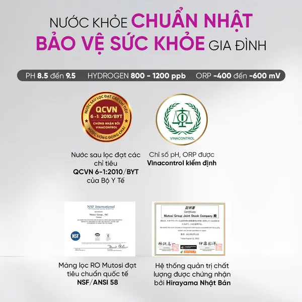 Máy lọc nước Ion Kiềm Hydrogen Nóng Lạnh Nguội Truesmart MP-TS1028H