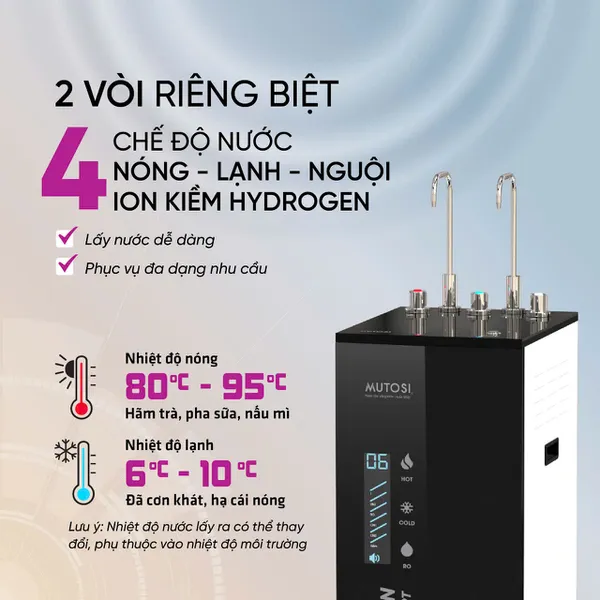 Máy lọc nước Ion Kiềm Hydrogen Nóng Lạnh Nguội Truesmart MP-TS1028H