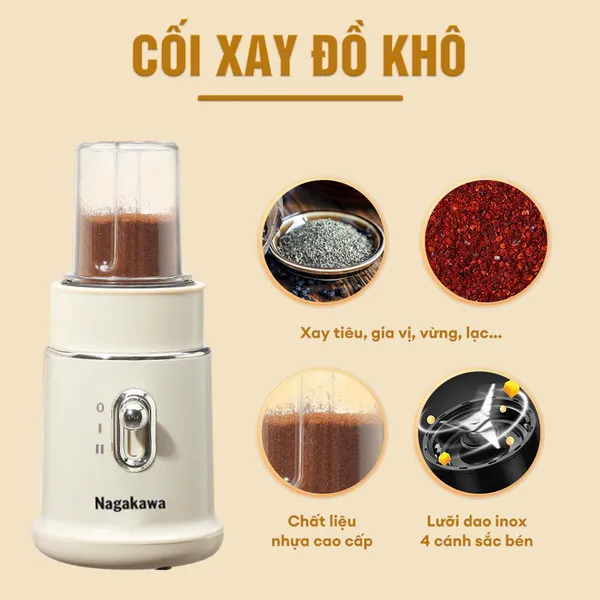 Máy Xay Đa Năng 4 Trong 1 Nagakawa NAG0823