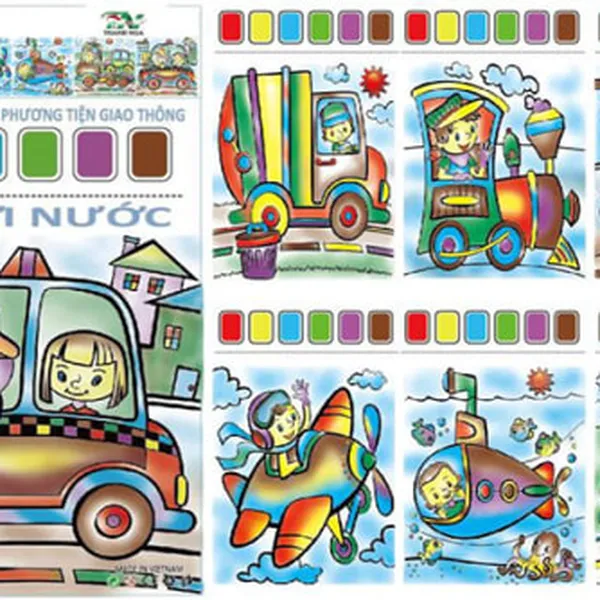 Tập Tô Màu Với Nước Thanh Nga - Phương Tiện Giao Thông