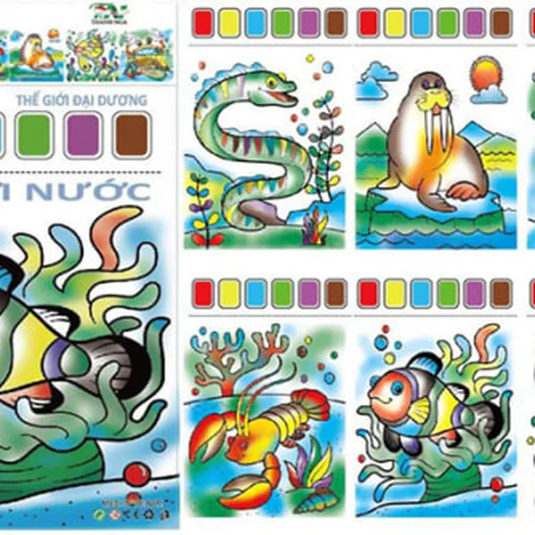 Tập Tô Màu Với Nước Thanh Nga - Thế Giới Đại Dương