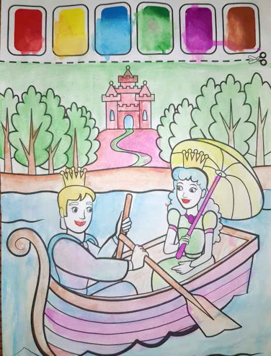 tranh to màu với nước thanh nga