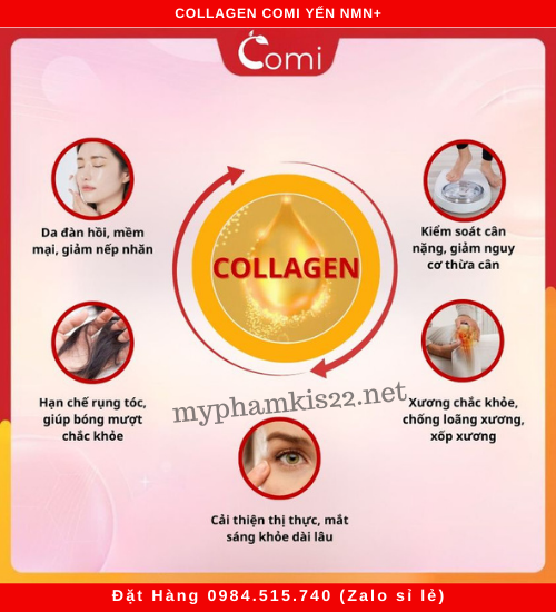 Công dụng collagen comi yến nmn Công dụng collagen comi yến nmn
