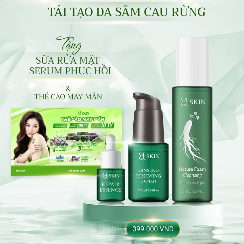 Tái tạo da sâm cau rừng mq skin Tái tạo da sâm cau rừng mq skin