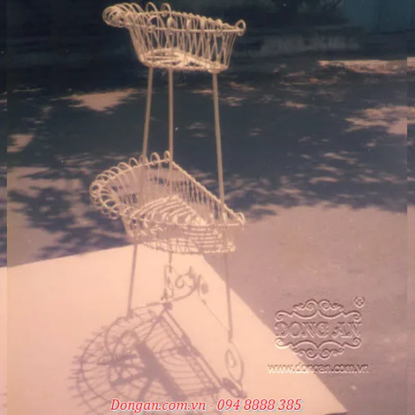 2 Tier Wire Planter Half Moon
