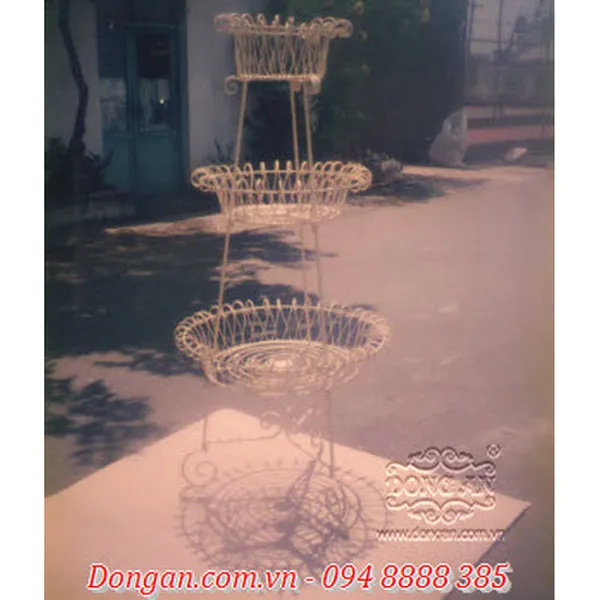 3 Tier Wire Planter Round