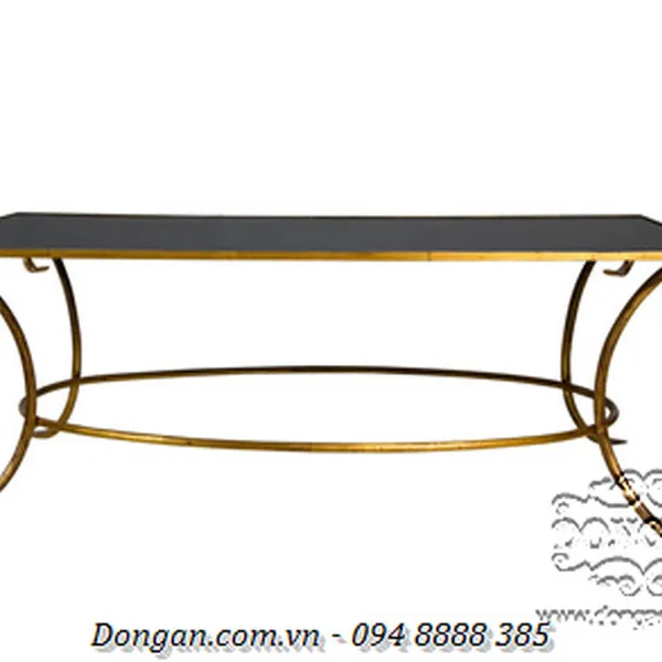 Bronze Base Coffee Table Hollywood Regency