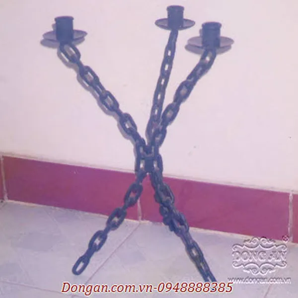 Chain Candle Holders - 3 Arm Round