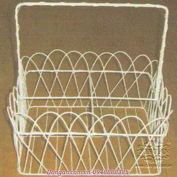 Cream Wire Milk Basket