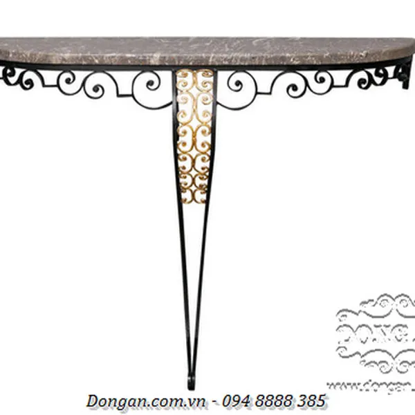 French Art Deco St. Anne Marble Top Console