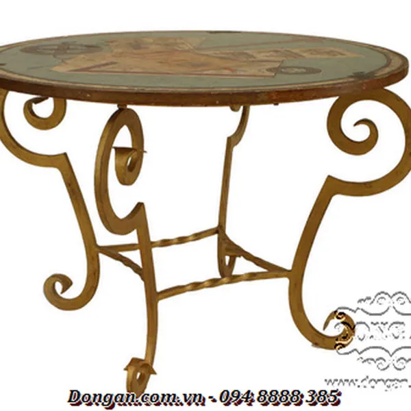 French Art Deco Trompe L”Oeil End Table