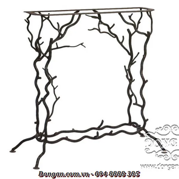 French Forged Metal Console Base