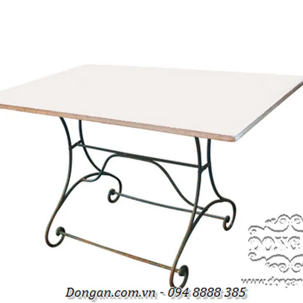 French Rectangular Marble Top Table