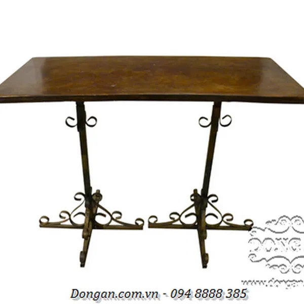 Iron and Concrete Console Table