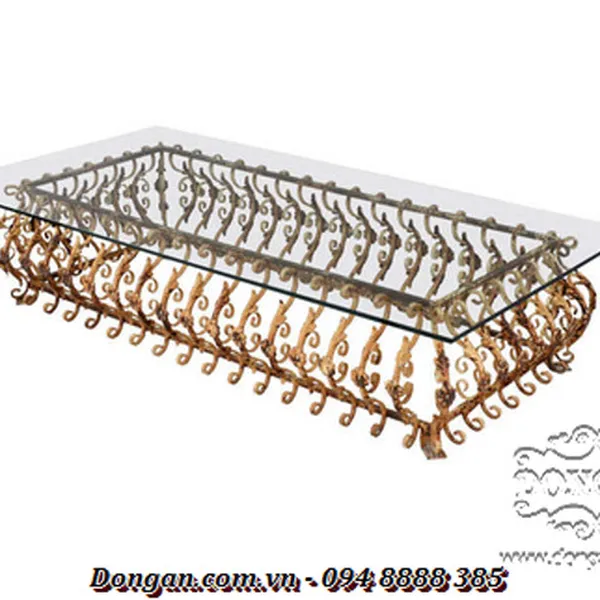 Large Wrought Iron Coffee Table