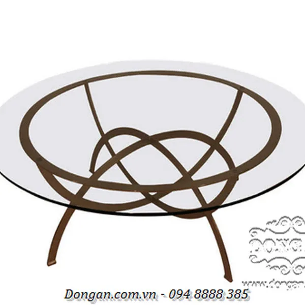 Stainless Steel and Glass Coffee Table