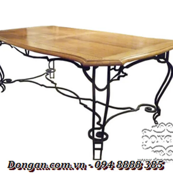 Wood & Iron Dining Table
