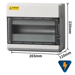Tủ nhựa chống nước 12 line gắn MCB át nổi 12 đường 12 way chống bụi