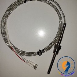 Đầu dò nhiệt độ PT100 , ren 1/4 inch ( 13 mm)  , cảm biến nhiệt độ PT100, phi 4.8 dài 50mm,  dây dài 2 mét