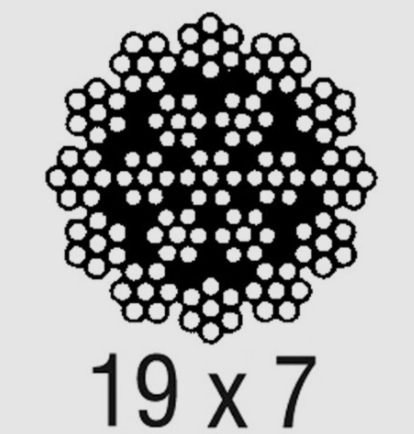 cáp thép chống xoắn 19×7+IWRC cáp thép chống xoắn 19×7+IWRC