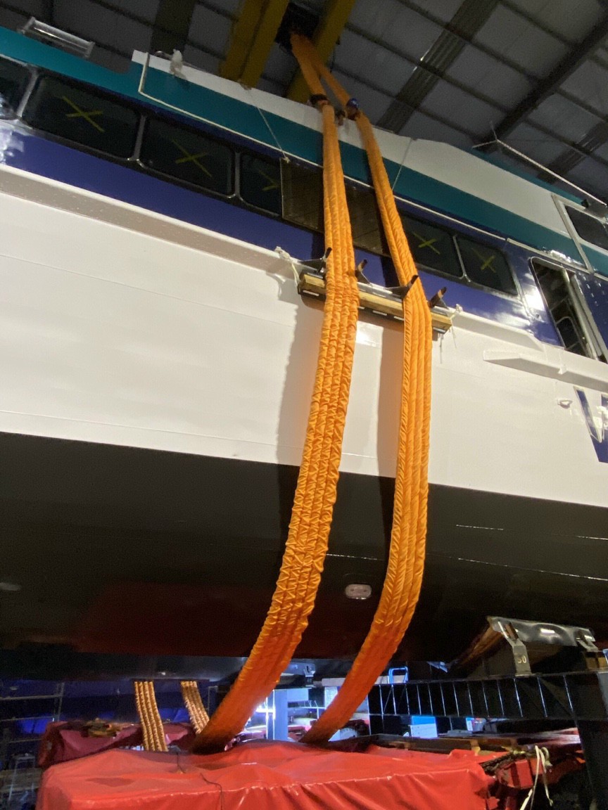 Cáp vải cẩu hàng dạng bản tròn