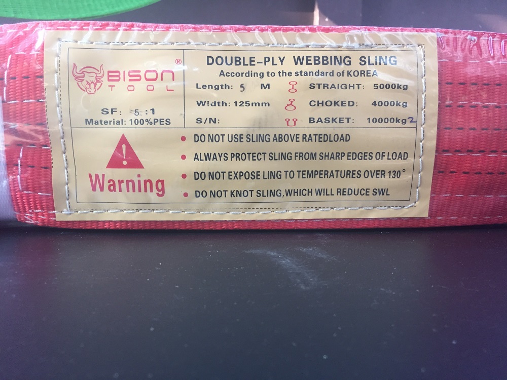 Lựa chọn dây cáp vải cẩu hàng 5 tấn phù hợp