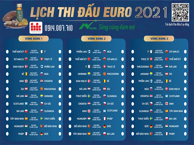 Sâm Ngọc Linh Navilife sống cùng đam mê Euro 2021