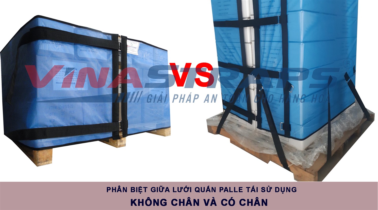 Lưới quấn pallet tái sử dụng có chân và không chân Lưới quấn pallet tái sử dụng có chân và không chân