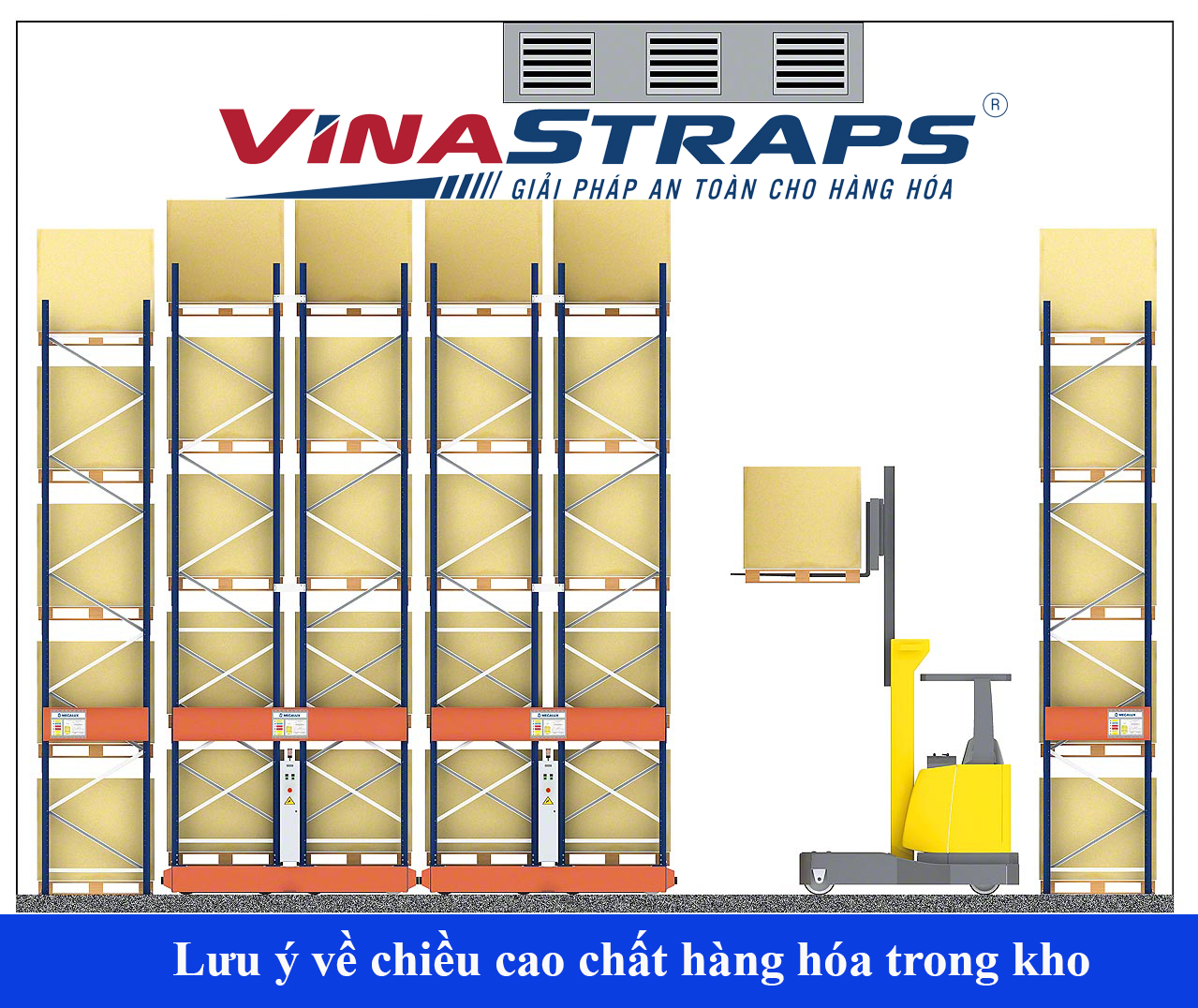 Chiều cao chất hàng hóa trong kho Chiều cao chất hàng hóa trong kho