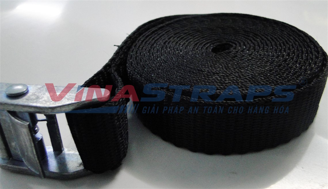 dây chằng hàng khóa cam bản 25mmx5m đen không móc dây chằng hàng khóa cam bản 25mmx5m đen không móc