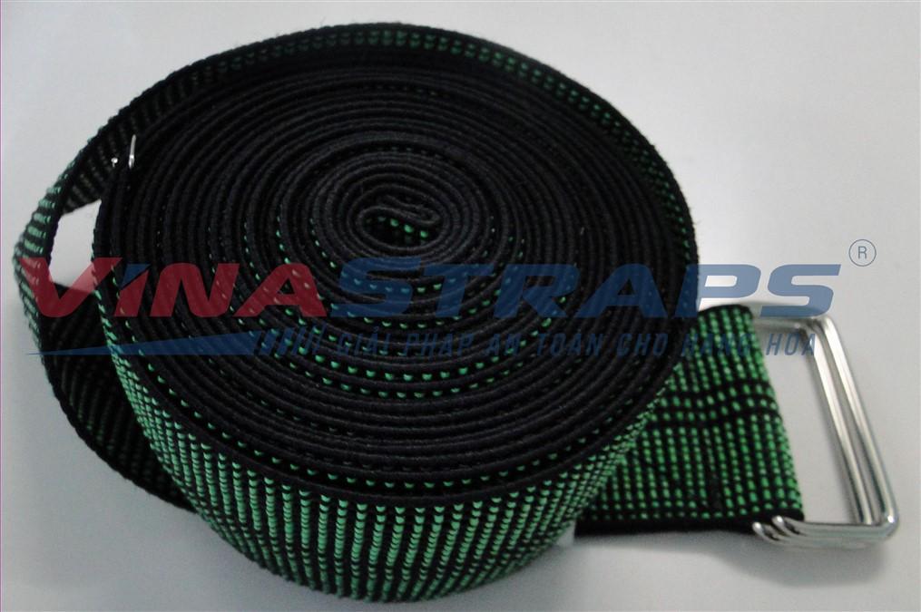 Dây thun ràng pallet bản 50mm khóa dring Dây thun ràng pallet bản 50mm khóa dring