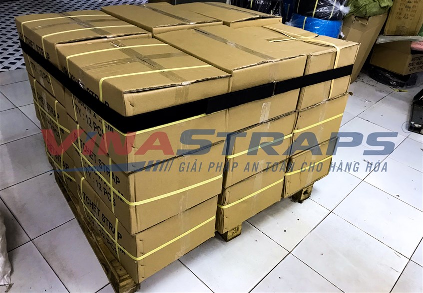 Dây velcro ràng pallet màu đen Dây velcro ràng pallet màu đen