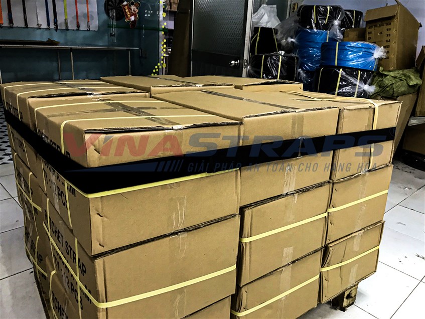 Dây velcro ràng pallet màu đen Dây velcro ràng pallet màu đen