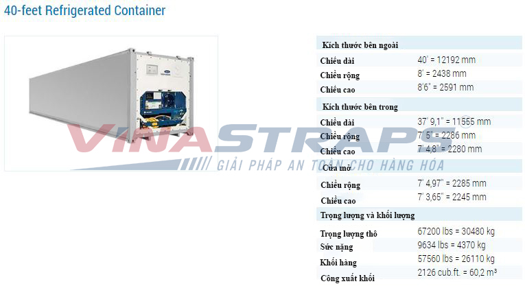 Kích thước thùng container 40 feet Kích thước thùng container 40 feet