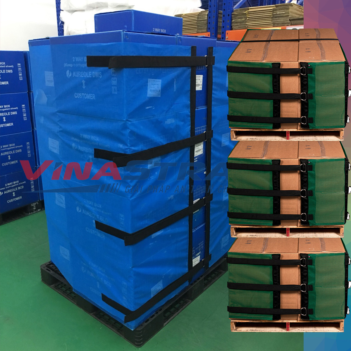 Lợi ích của lưới quấn pallet tái sử dụng bản không chấn. Lợi ích của lưới quấn pallet tái sử dụng bản không chấn.