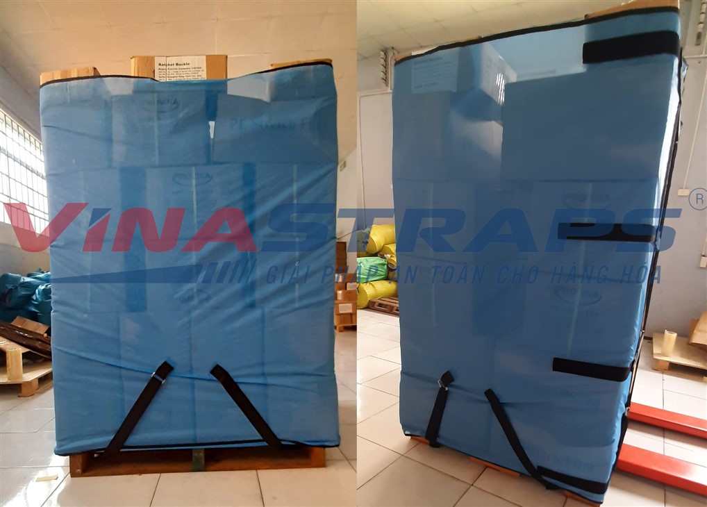 Lưới quấn pallet tái sử dụng phướng án thay thế màng PE. Lưới quấn pallet tái sử dụng phướng án thay thế màng PE.