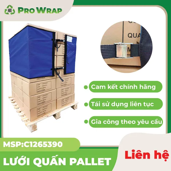 Lưới Quấn Pallet Tái Sử Dụng C1265390 - Giải pháp tiết kiệm 