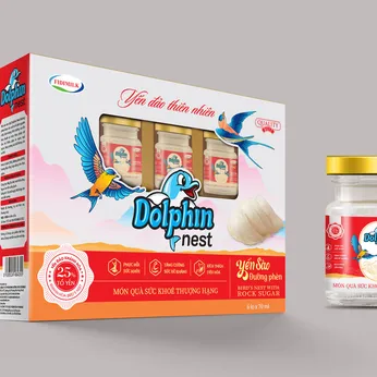 NƯỚC YẾN SÀO DOLPHIN NEST ĐƯỜNG PHÈN HỘP QUÀ 6 LỌ